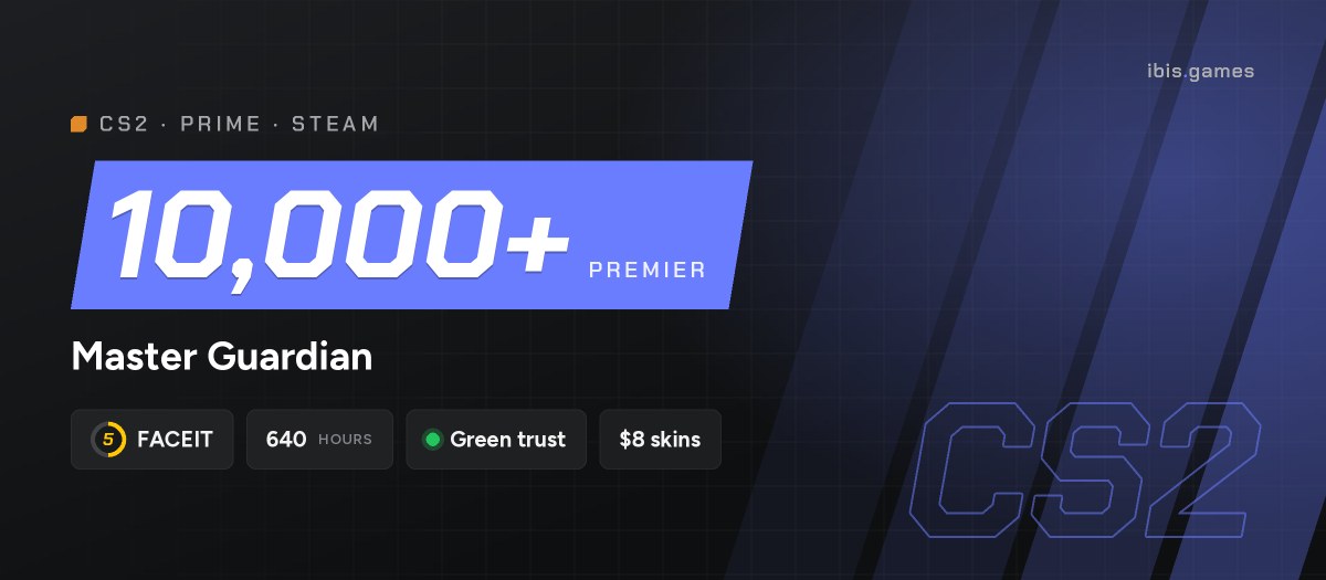 CS2 Prime | 12,000 Premier | Clean, no bans