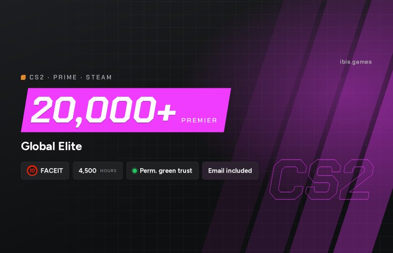 CS2 Prime | FACEIT Level 10 | 2,600 ELO