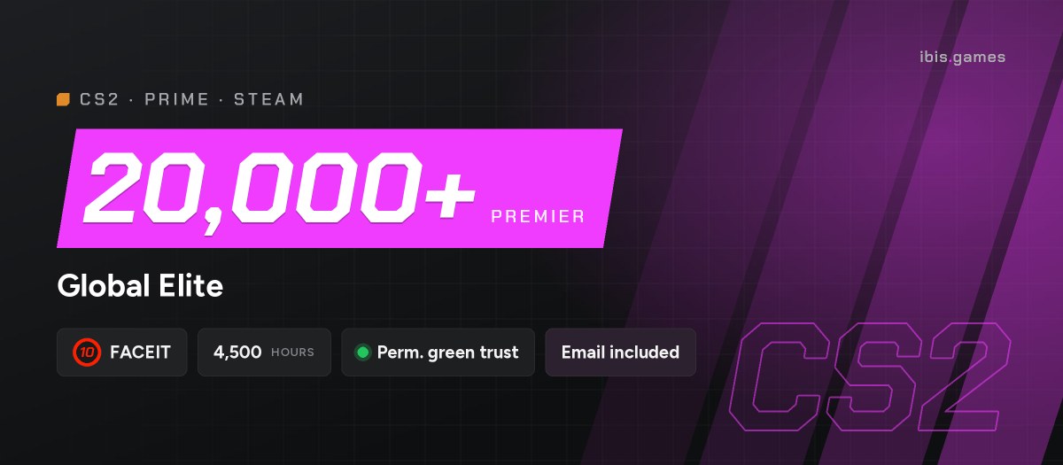 CS2 Prime | FACEIT Level 10 | 2,600 ELO