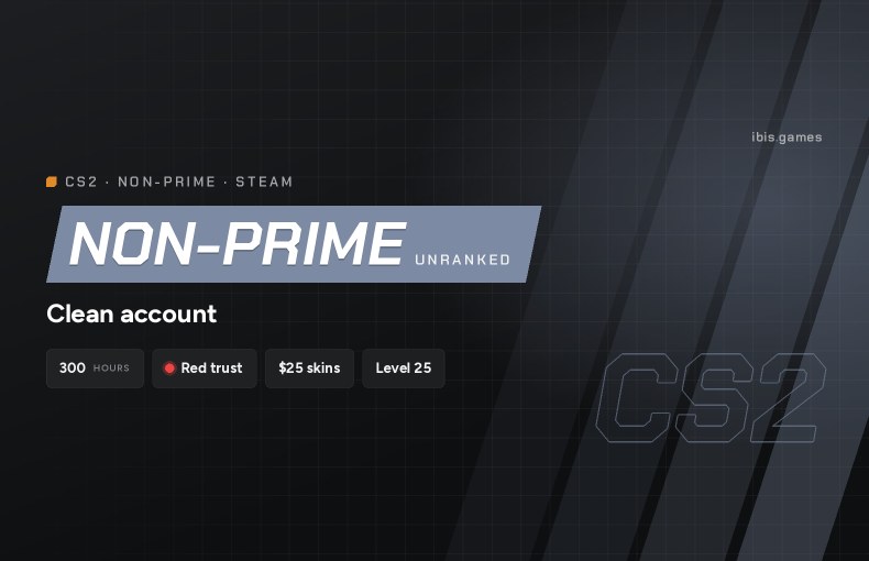 CS2 Non-Prime | 300h | Good for warmup